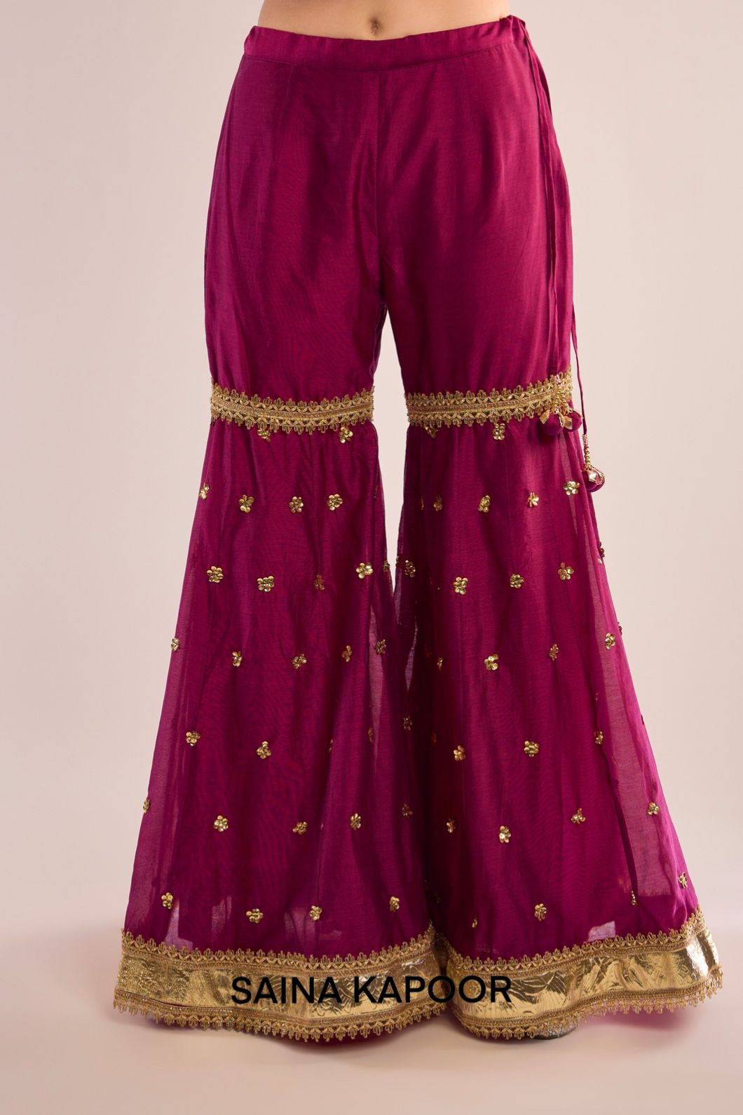 GHARARA WITH  KURTI AND ORGANZA DUPATTA - SAINA KAPOOR