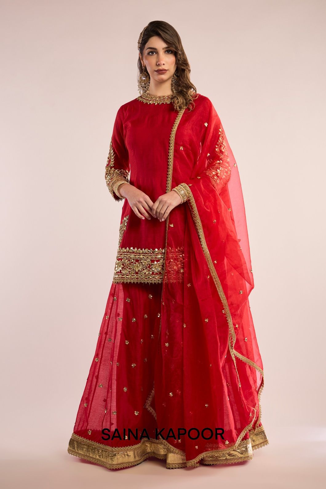 SHARARA WITH  KURTA AND ORGANZA DUPATTA - SAINA KAPOOR