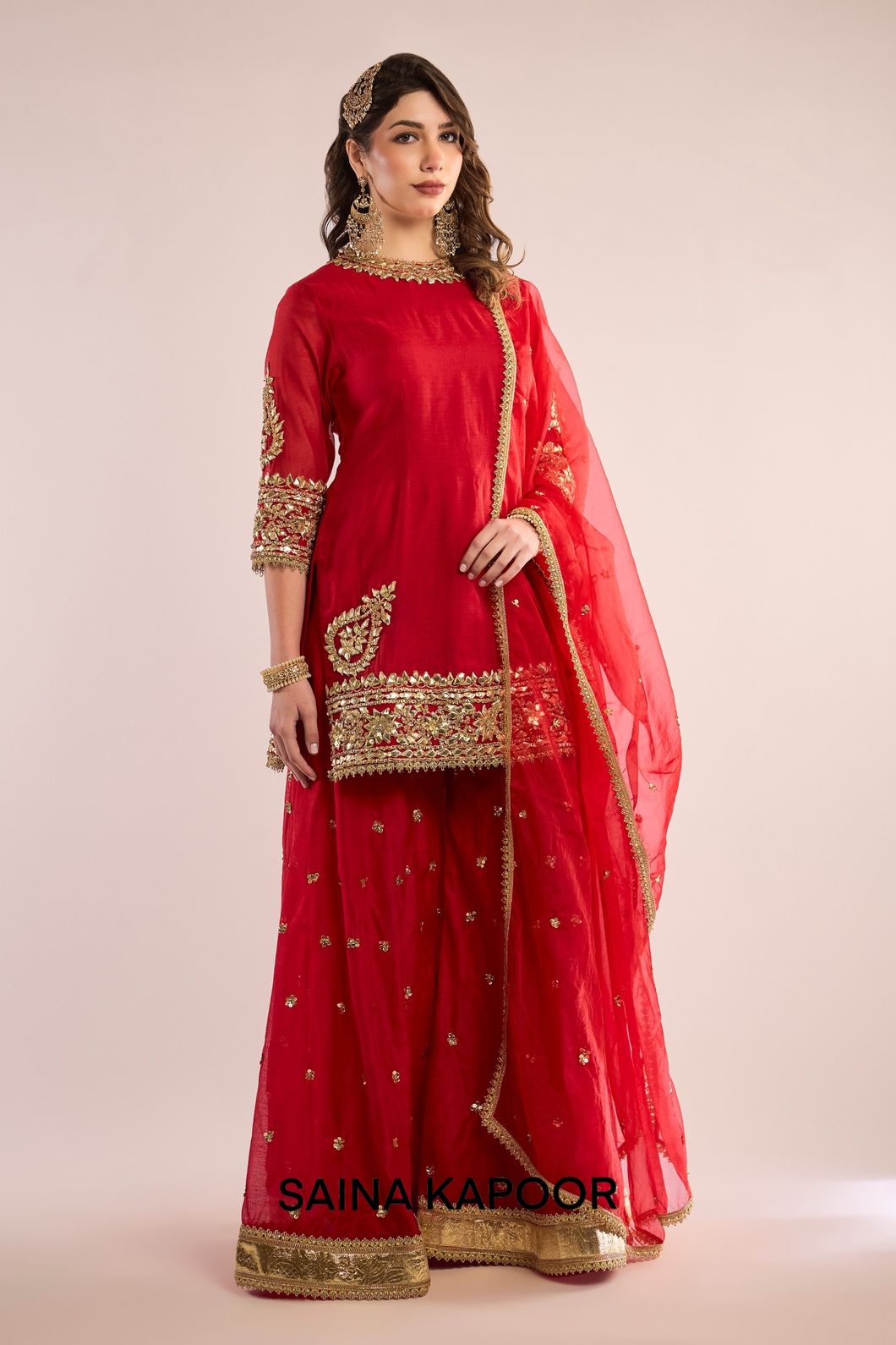 SHARARA WITH  KURTA AND ORGANZA DUPATTA - SAINA KAPOOR