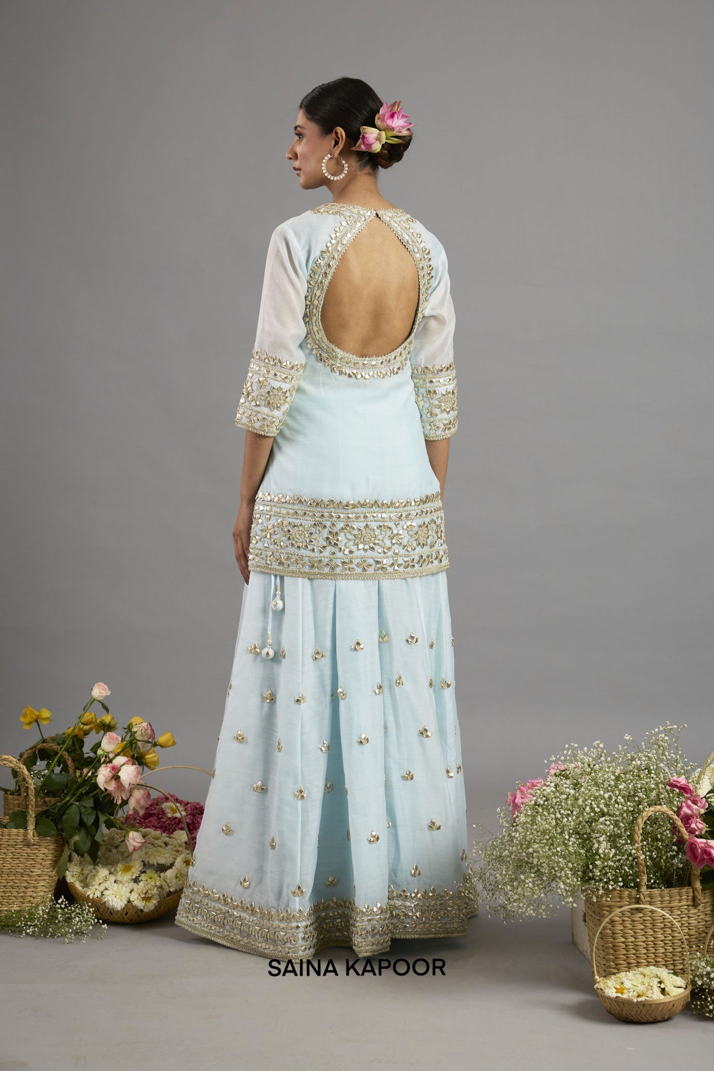 Aafia Sharara With Kurta And Organza Dupatta - Saina Kapoor