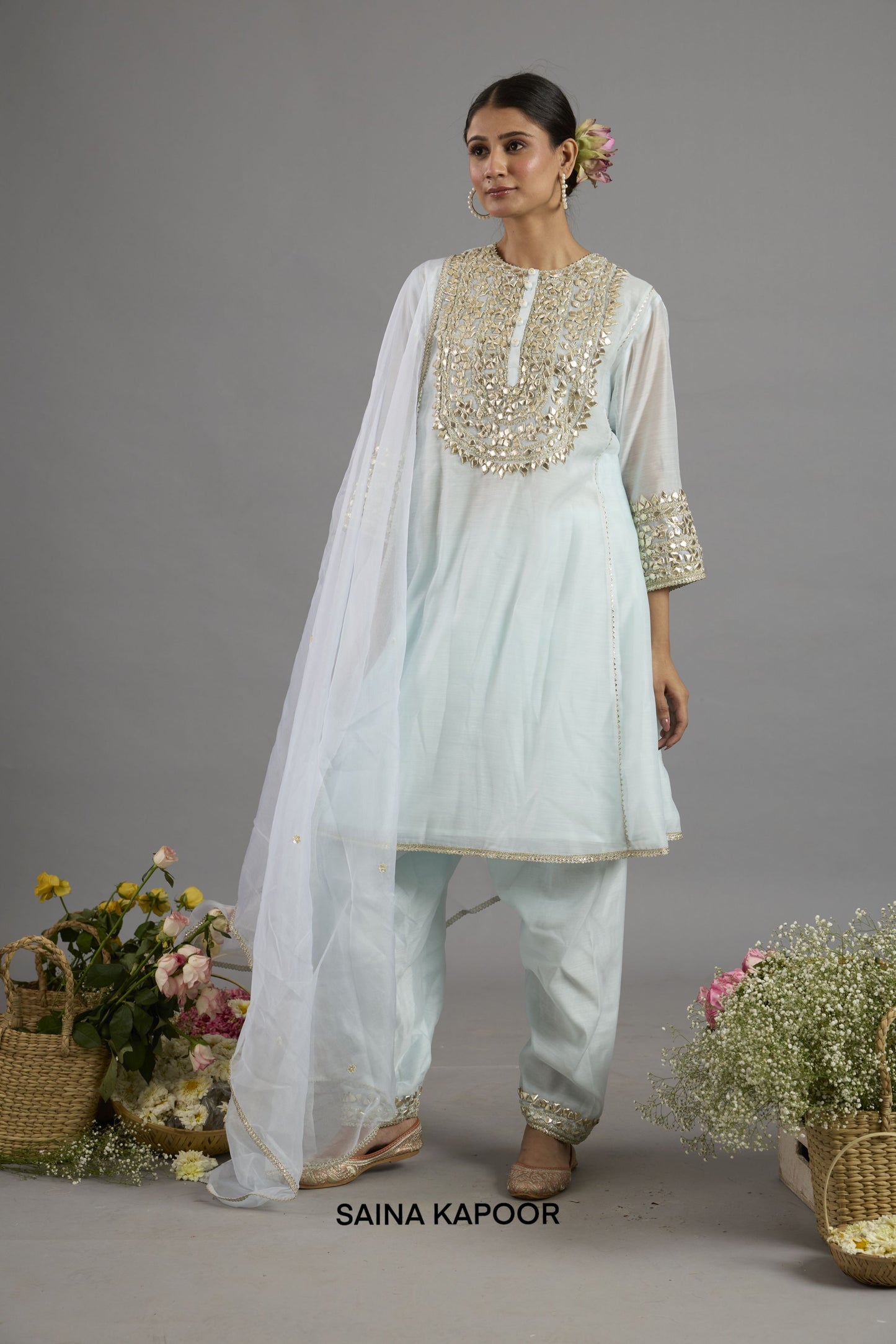 Alayna Long Anarkali With Salwar And Dupatta - Saina Kapoor