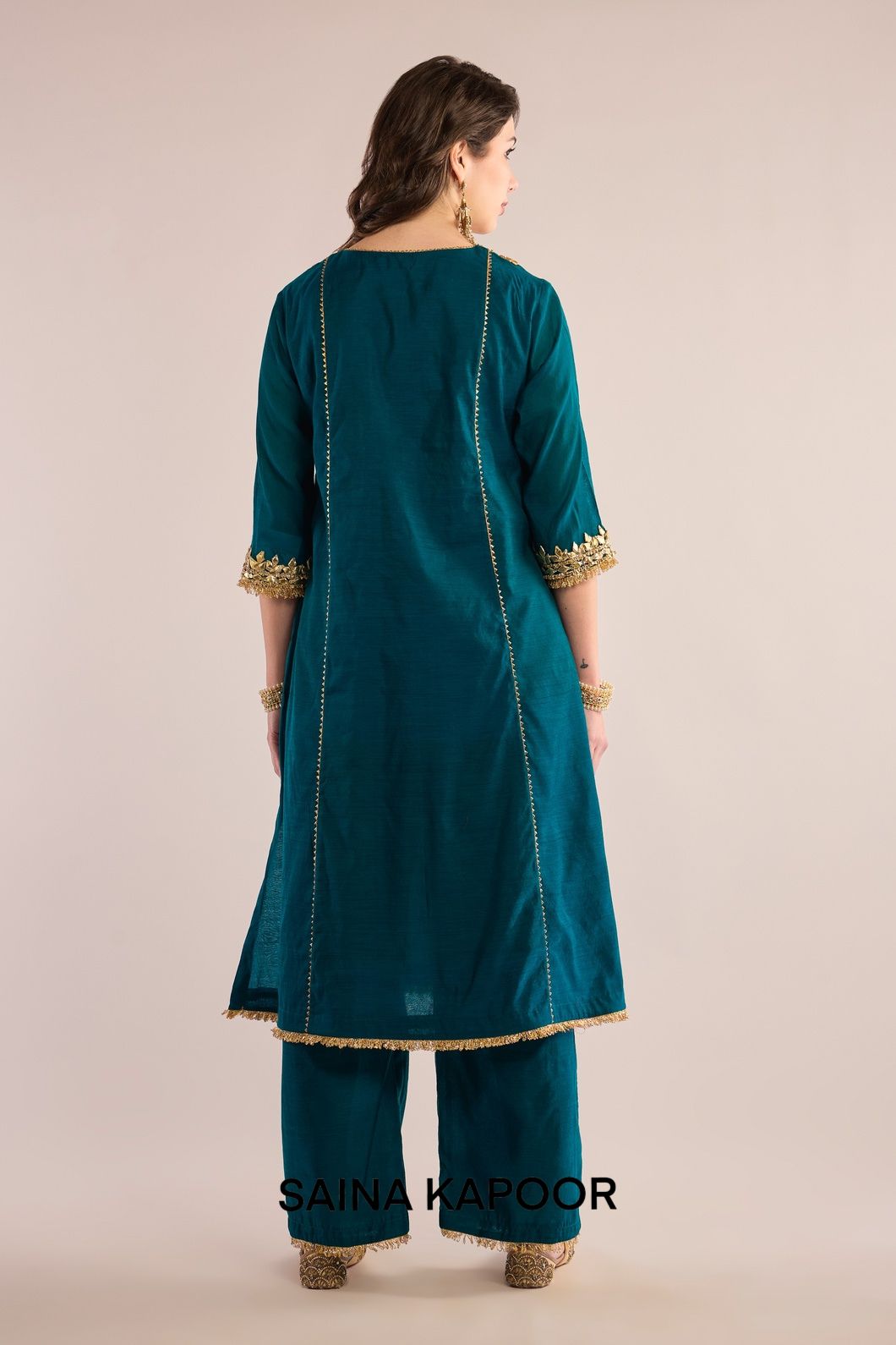 A LINE KURTA WITH PANT AND DUPATTA - SAINA KAPOOR