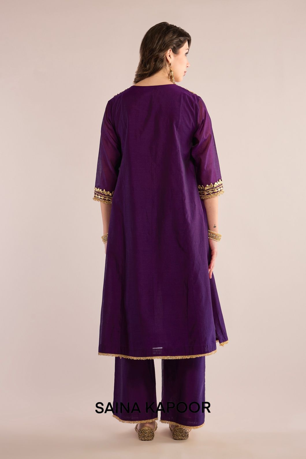 A LINE KURTA WITH PANT AND DUPATTA - SAINA KAPOOR