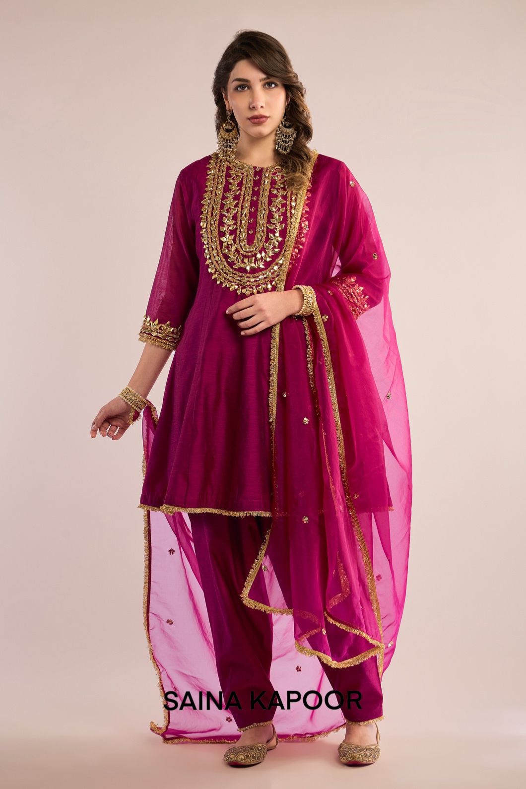 SHORT ANARKALI WITH SALWAR  AND DUPATTA - SAINA KAPOOR