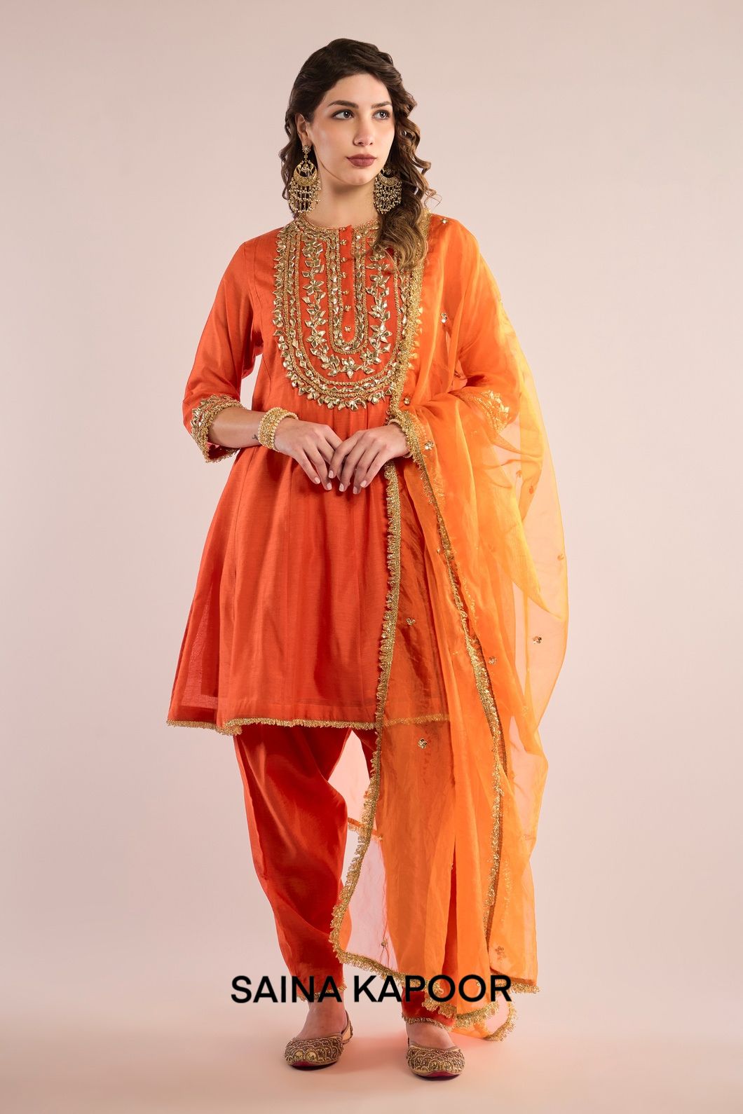 SHORT ANARKALI WITH SALWAR  AND DUPATTA - SAINA KAPOOR